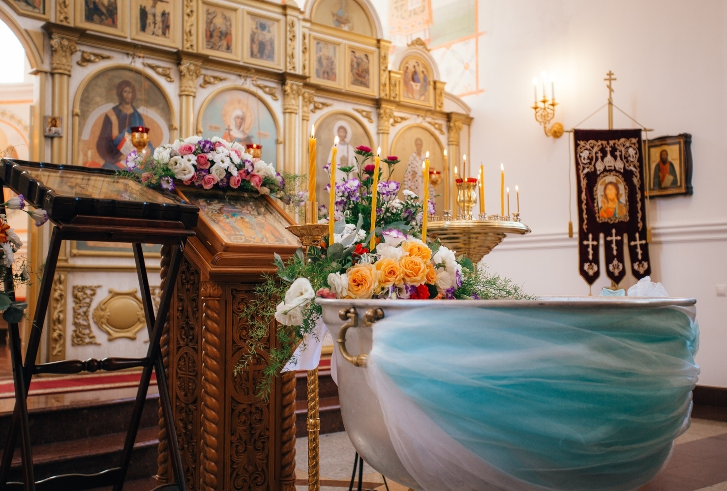 Украшение храма к Крещению